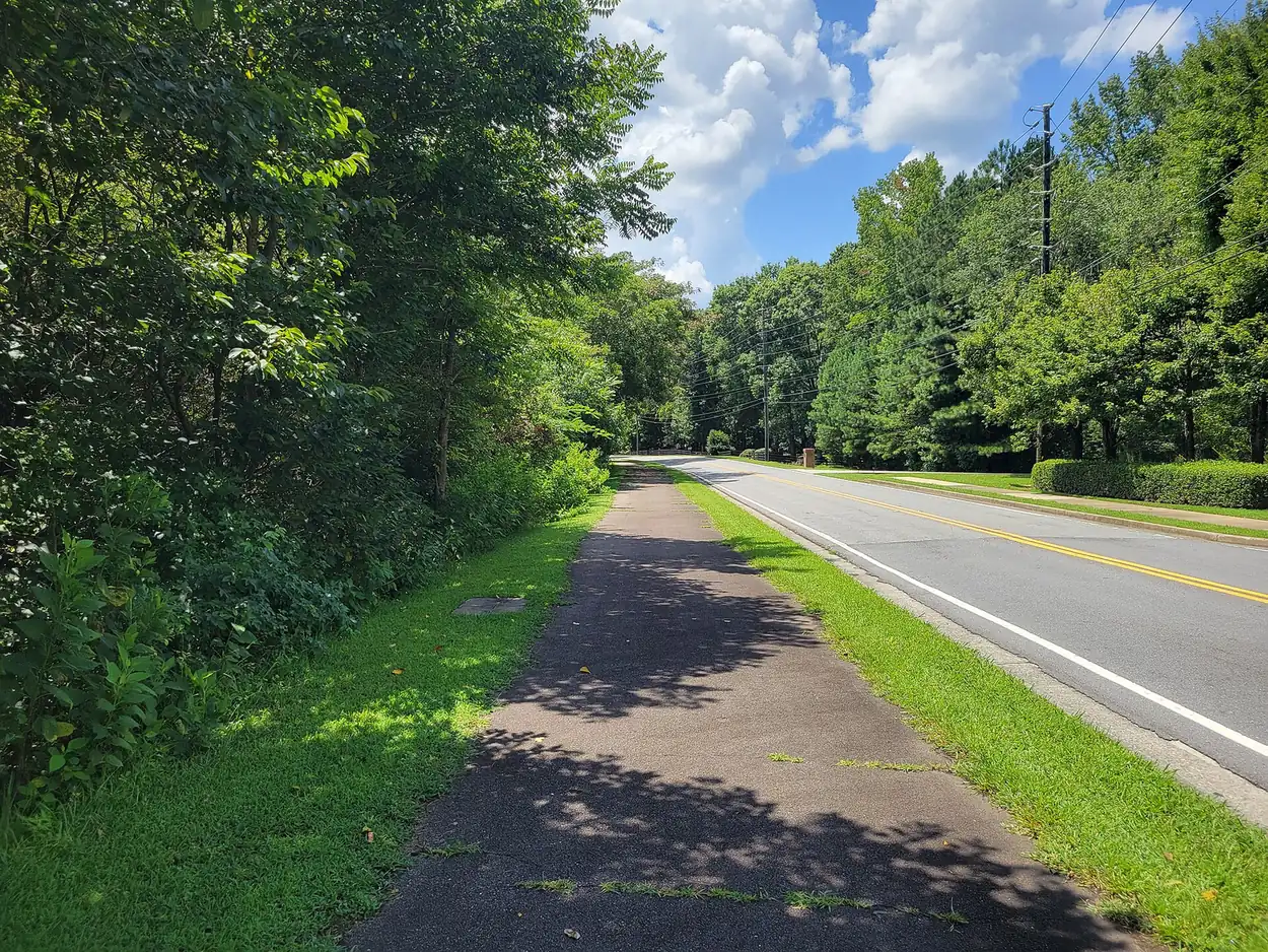 The multi-use trail along Bell Road in Johns Creek