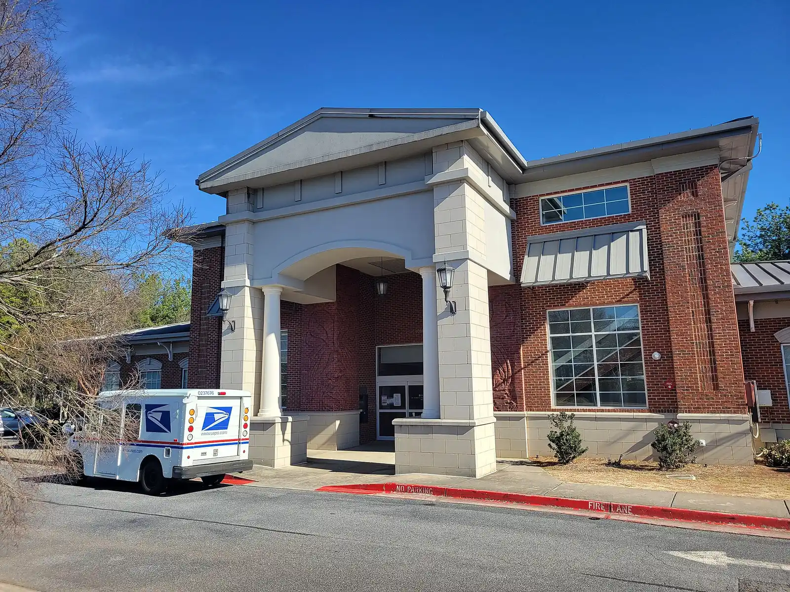 The Ocee Library, about a mile and a half northeast of the school