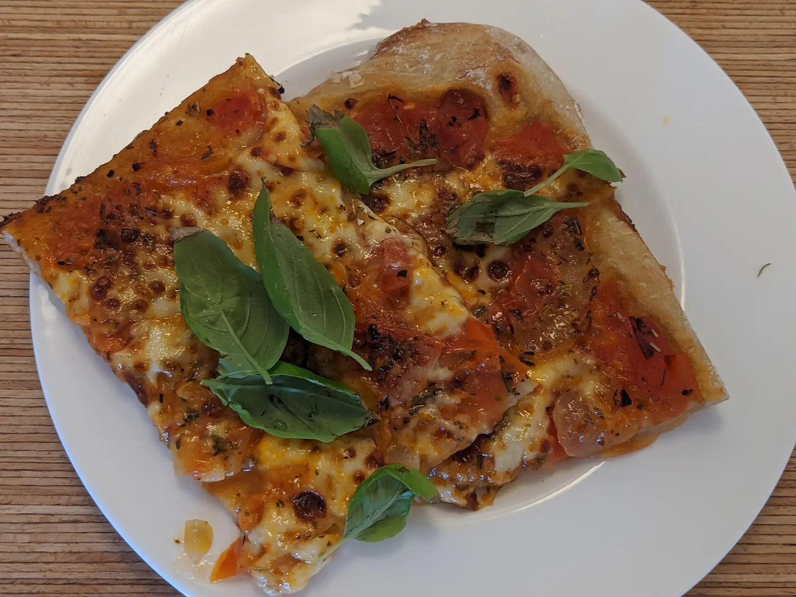A margherita pizza. The photo was not taken at a Johns Creek restaurant.
